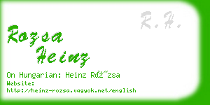 rozsa heinz business card